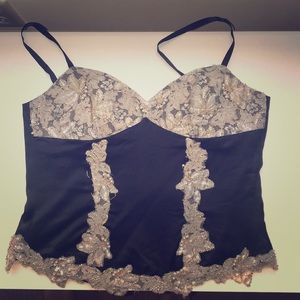 Silk vintage corset/ top